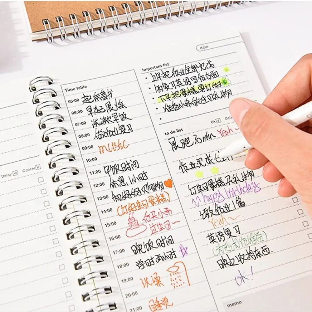 Daily Weekly Monthly Planning Schedule Retro Coil Coil Planner This To Do List Organizer Improve Productivity Manual