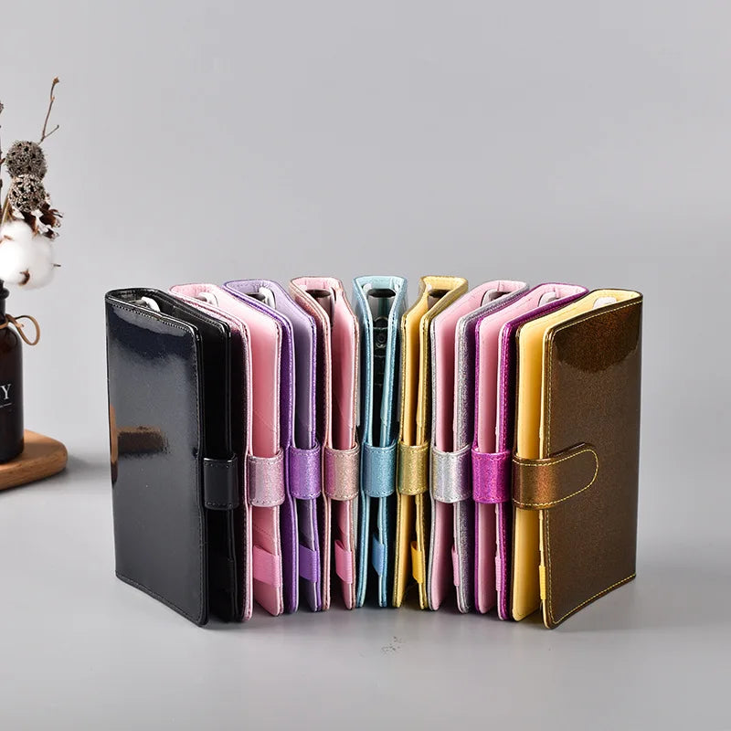 2025 Diary Laser Gitter A5/A6 PU Loose-Leaf Cover Binder Dairy Notebooks Hard Cover Refill Journal Travelers Leather Cover