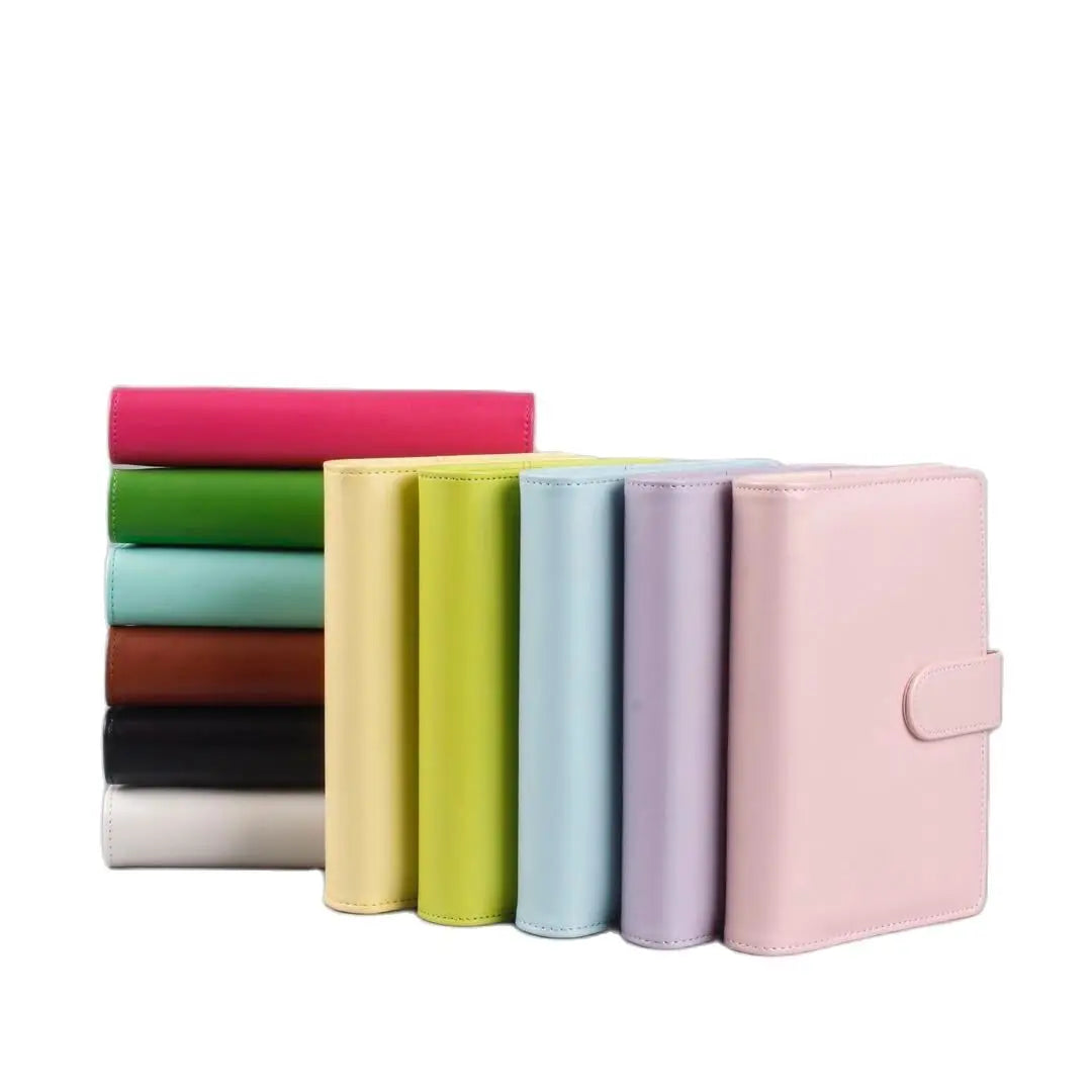 2025 Diary Colorful A5/A6 PU Macaroon Loose-Leaf Cover Binder Dairy Notebooks Hard Cover Refill Journal Travelers Leather Cover