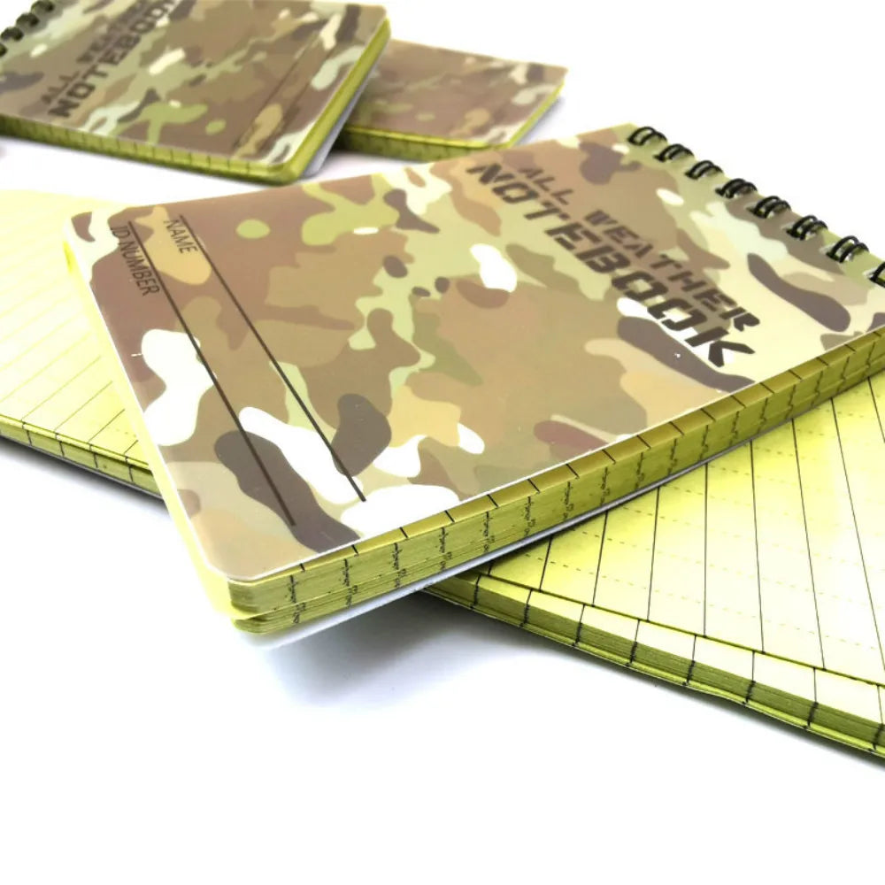 Tactical Waterproof Notebook Outdoor Camouflage Printing Notebook Waterproof Writing Paper Loose-leaf Coil Notepad