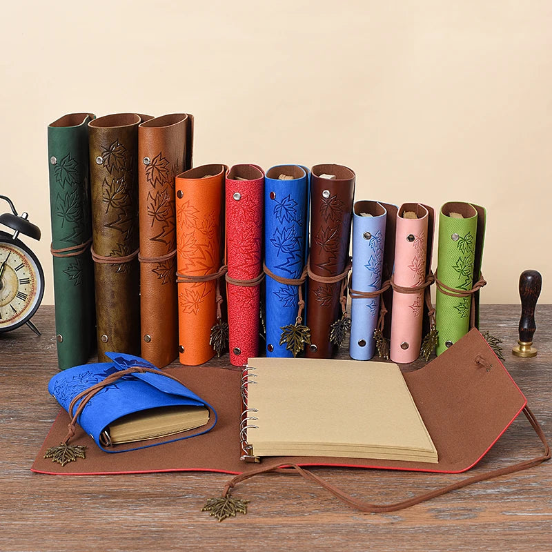 A7/A6/A5 Travelers Vintage Notebook PU Leather Blank Kraft Diary Note Book Journal Sketchbook Stationery School Office Supplies