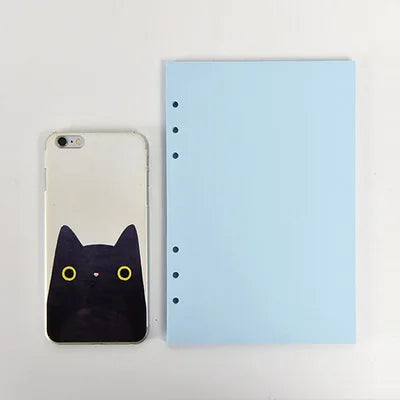 2025New A5 A6 Macaroon Laser Color DIY Binder Notebook Cover Diary Agenda Planner Paper Cover School Stationery