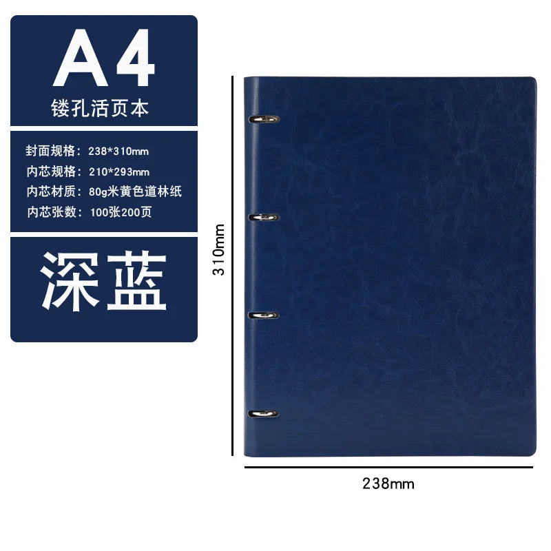 4 Color A5 A6 PU Leather DIY Binder Notebook Cover Diary Agenda Planner Paper Cover School Stationer