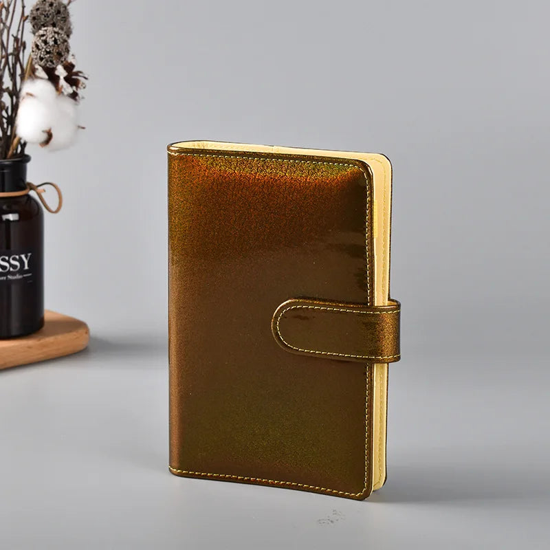 2025 Diary Laser Gitter A5/A6 PU Loose-Leaf Cover Binder Dairy Notebooks Hard Cover Refill Journal Travelers Leather Cover