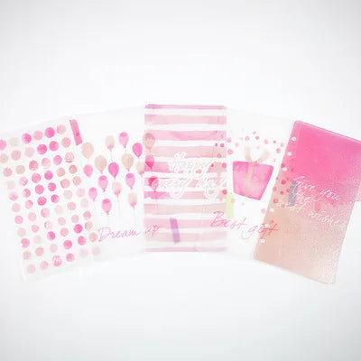 2025New A5 A6 Macaroon Laser Color DIY Binder Notebook Cover Diary Agenda Planner Paper Cover School Stationery