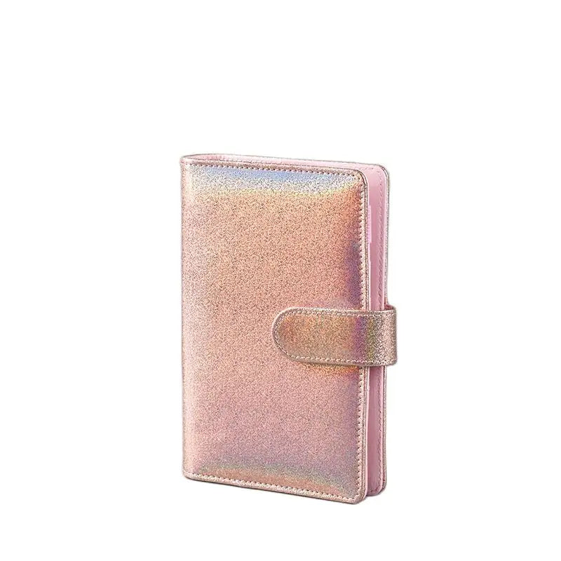2025 Diary Laser Gitter A5/A6 PU Loose-Leaf Cover Binder Dairy Notebooks Hard Cover Refill Journal Travelers Leather Cover