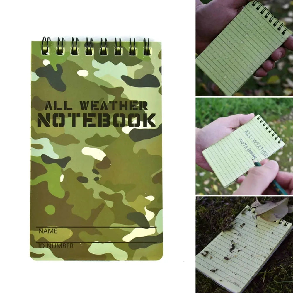 Tactical Waterproof Notebook Outdoor Camouflage Printing Notebook Waterproof Writing Paper Loose-leaf Coil Notepad