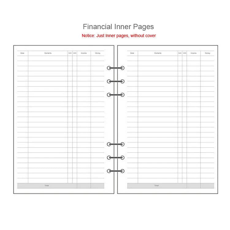 2025 Diary Laser Gitter A5/A6 PU Loose-Leaf Cover Binder Dairy Notebooks Hard Cover Refill Journal Travelers Leather Cover