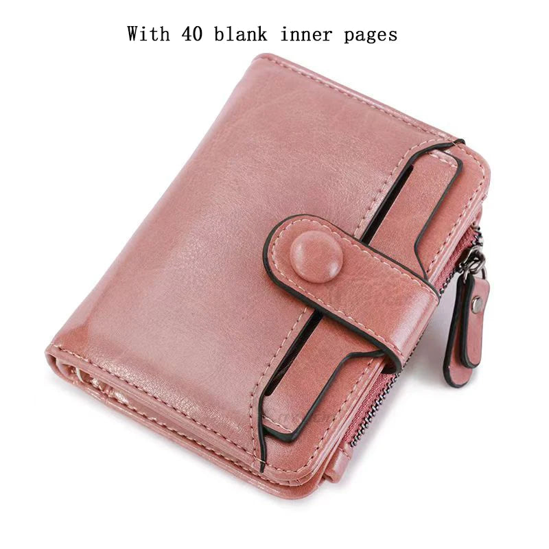 M5 Binder Mini Notebook Multifunction Wallet Card Holder Portable Soft Leather Small Notepad,with 40 inner pages