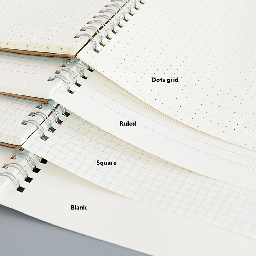 A4/A5/A6 Card Cover Note Book Dotted Grid Blank Student Daily Writing Plan Book Office Supplies Stationery Note Book