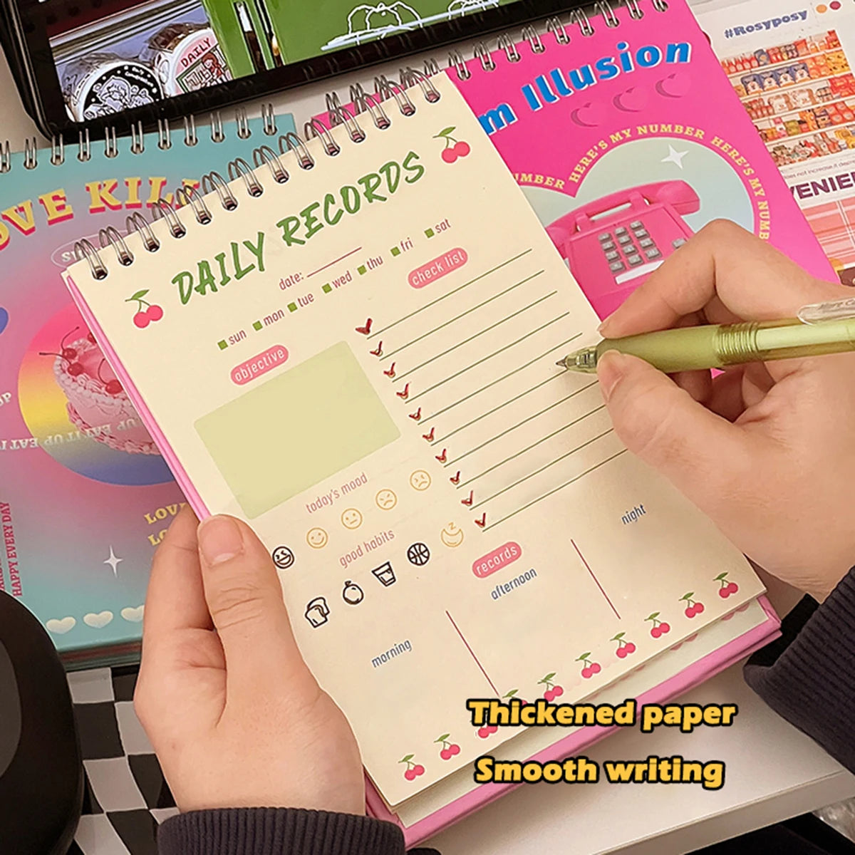 Daily/Weekly Coil Planner 120 Sheets Agenda Diary Supplies 2023 Study School Supplies for Students Back to School