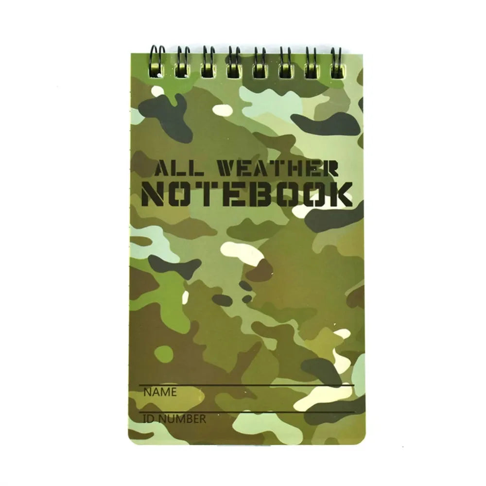 Camouflage Printing Tactical Note Book All Weather Notebook Stone Paper Material Spiral Memo Pad Writing Paper in Rain