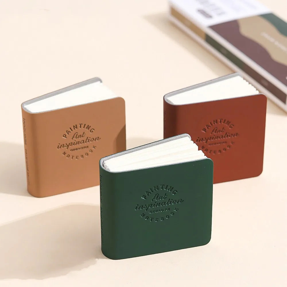 3Pcs/Pack Mini Drawing Book Square Watercolor Sketchbook Thick Paper Painting Paper Work Relaxation Art Supplies Handbook