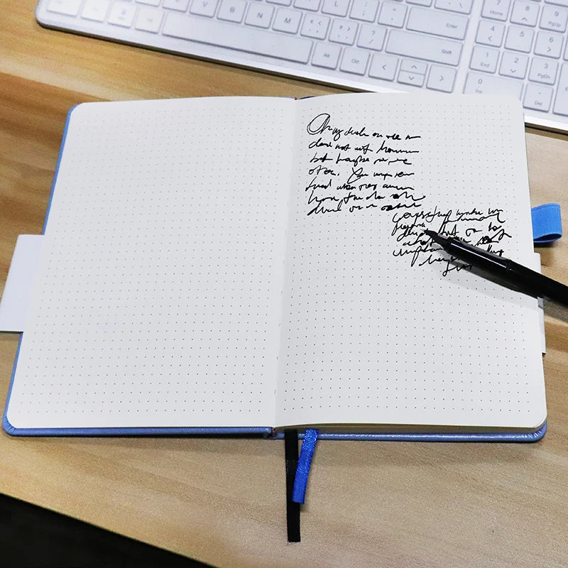 A5 Dotted Inner Notebook PU Leather Skin Hard Cover 100GSM Paper 80 Sheets Notebooks Korean Stationery School Office Supplies