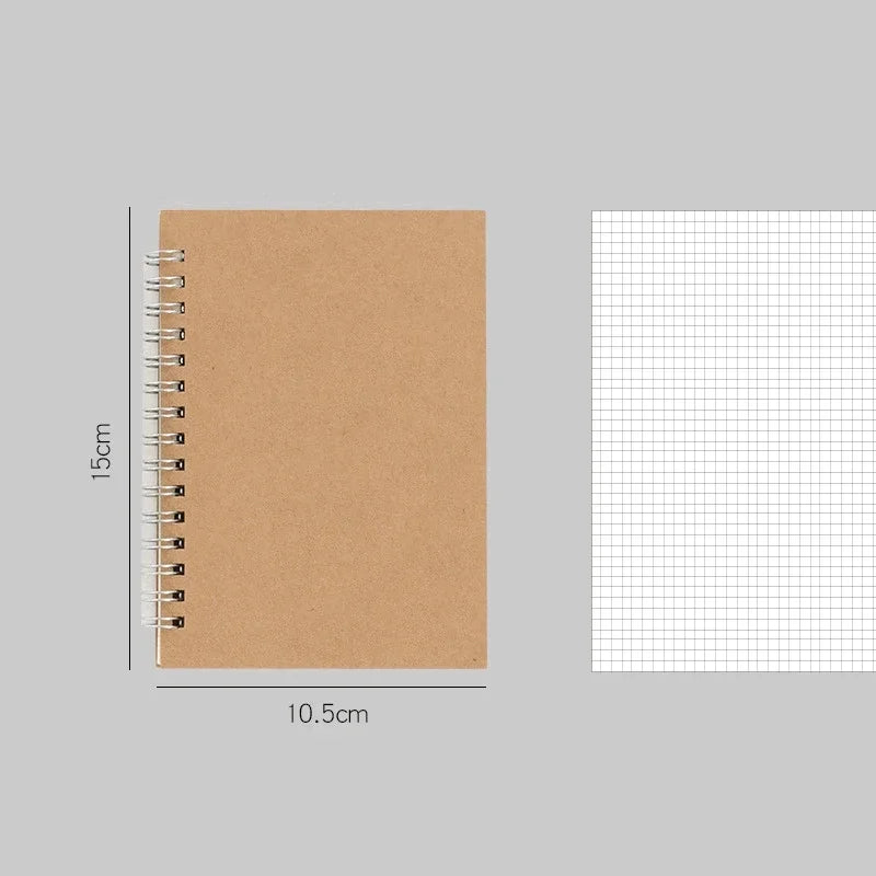 A4/A5/A6 Card Cover Note Book Dotted Grid Blank Student Daily Writing Plan Book Office Supplies Stationery Note Book