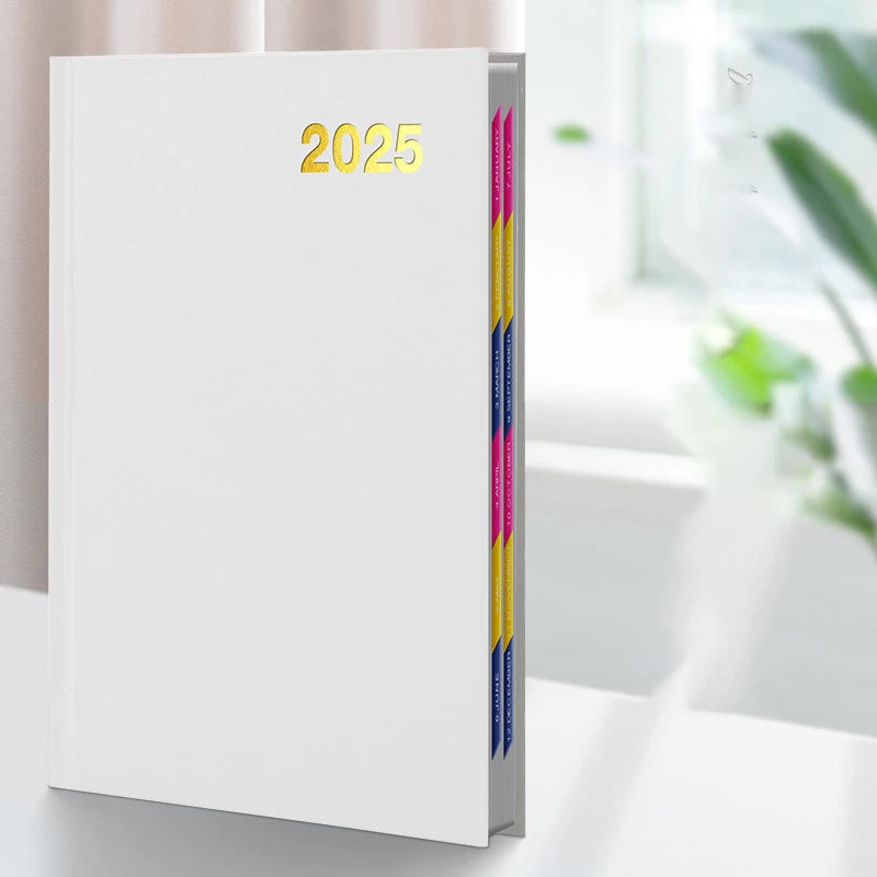 2025 A5 Day A Page Diary With Appointment Times Hardback Desk Organiser Planner School Office Suppliers