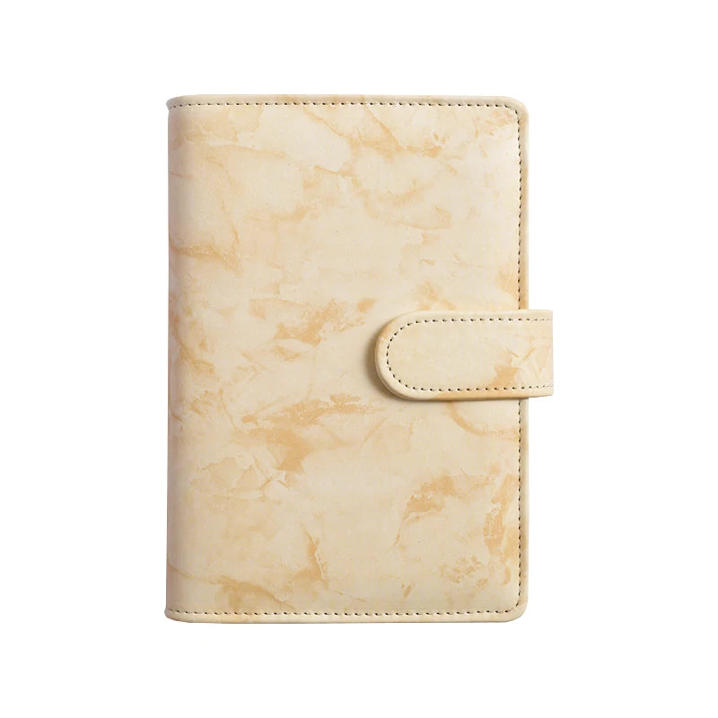 A5 A6 Marble Pink PU Binder Notebook DIY Binder Notebook Cover Diary Agenda Planner Paper Cover School Stationery