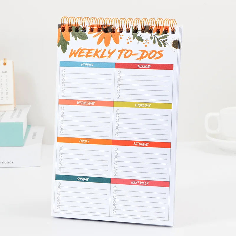 Daily Planner A5 Coil Full English Time Management To Do List Calendar Efficiency Manual Notebooks Office Accessories