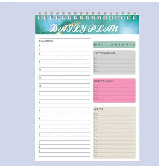 B5 Weekly Planning Note Tear English Schedule Itinerary Punch Card Office S tationery Weekly Planner