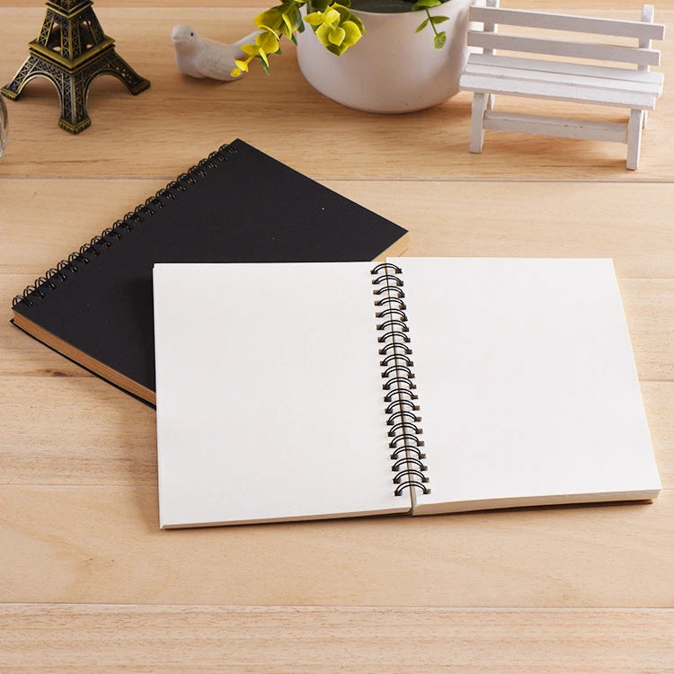 Vintage Kraft Paper Blank Graffiti Inner Page Notebook Art Students Sketch Book Office Memo Children Graffiti School Stationery