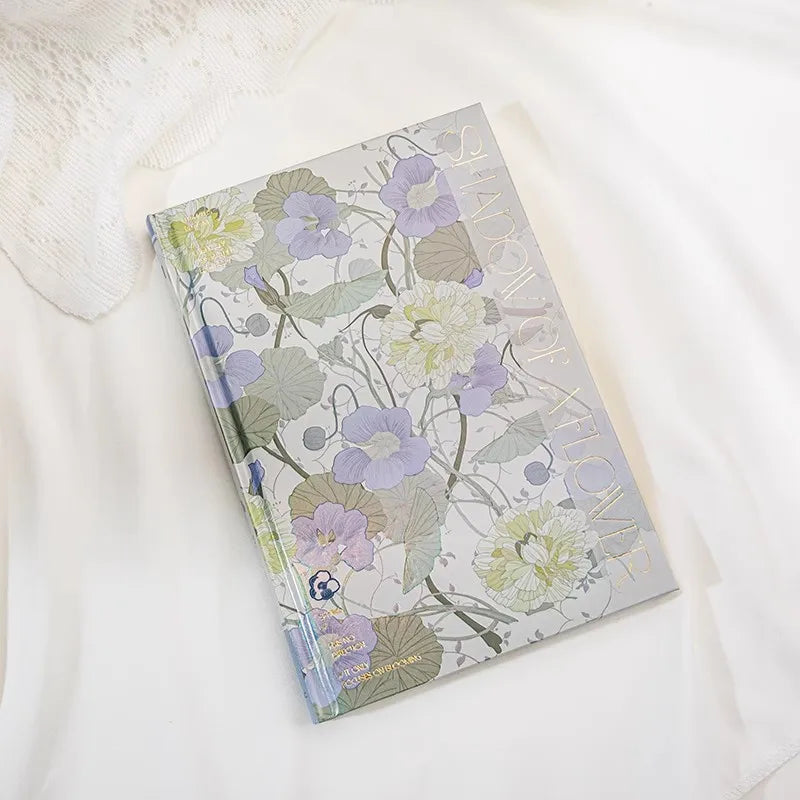 hardcover notebook shadow of flower series A5 horizontal line inner page exquisite cover notepad student diary