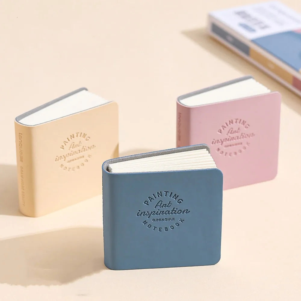 3Pcs/Pack Mini Drawing Book Square Watercolor Sketchbook Thick Paper Painting Paper Work Relaxation Art Supplies Handbook