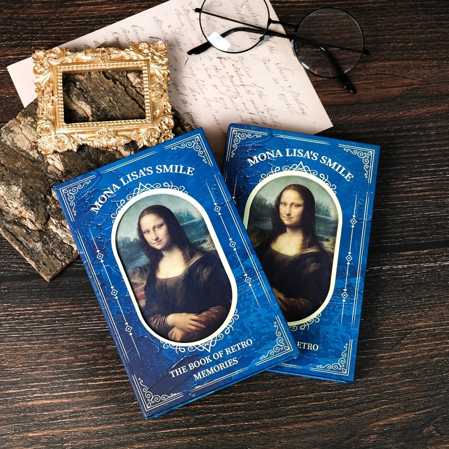 1PCS Beautiful Retro Oil Painting Series Notebook Hard Case Portable Tri-fold Notebook with Magnetic Closure Diary Book
