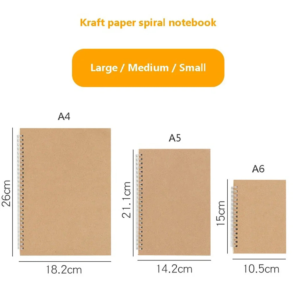 A4/A5/A6 Card Cover Note Book Dotted Grid Blank Student Daily Writing Plan Book Office Supplies Stationery Note Book