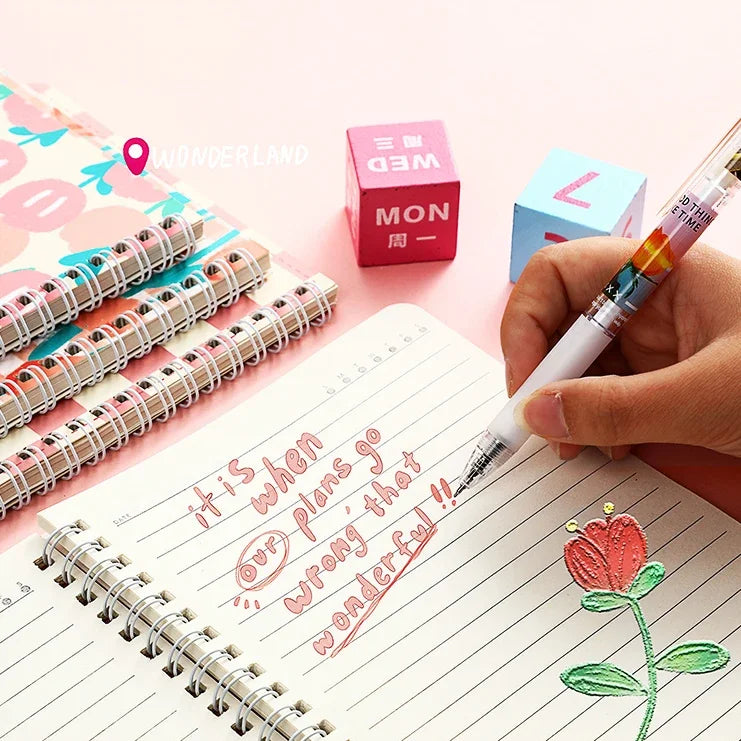 A5 Size Coil Lined Notebooks Kawaii Cover 2 Random Cute Books Kawaii Korean Stationery School Supplies for Students