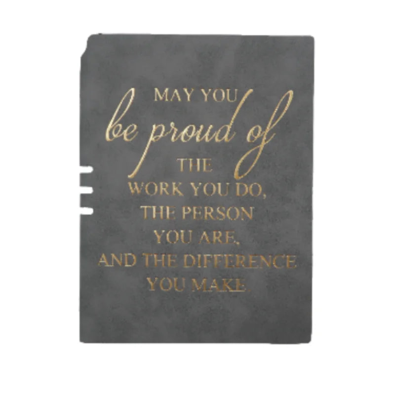 A5 Leather Notebook Journal May You Proud of The Work You Do Appreciation Notepad Thank You Gift for Team Employee Coworker