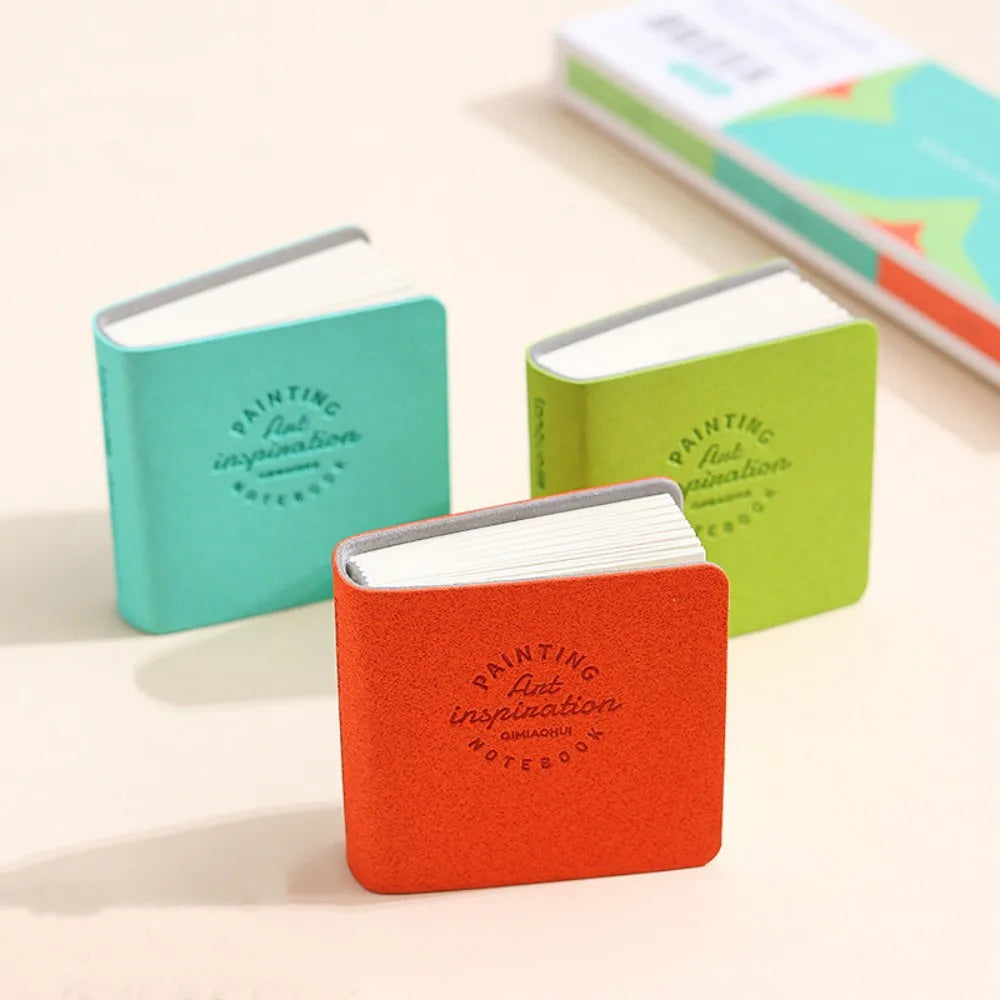 3Pcs/Pack Mini Drawing Book Square Watercolor Sketchbook Thick Paper Painting Paper Work Relaxation Art Supplies Handbook