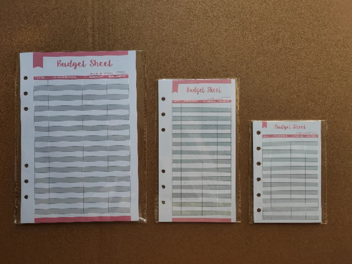 A5 A6 A7 Binder Budget Planner Organizer 6 Ring Binder Envelopes Pockets And 12 Pieces Expense Budget Sheets