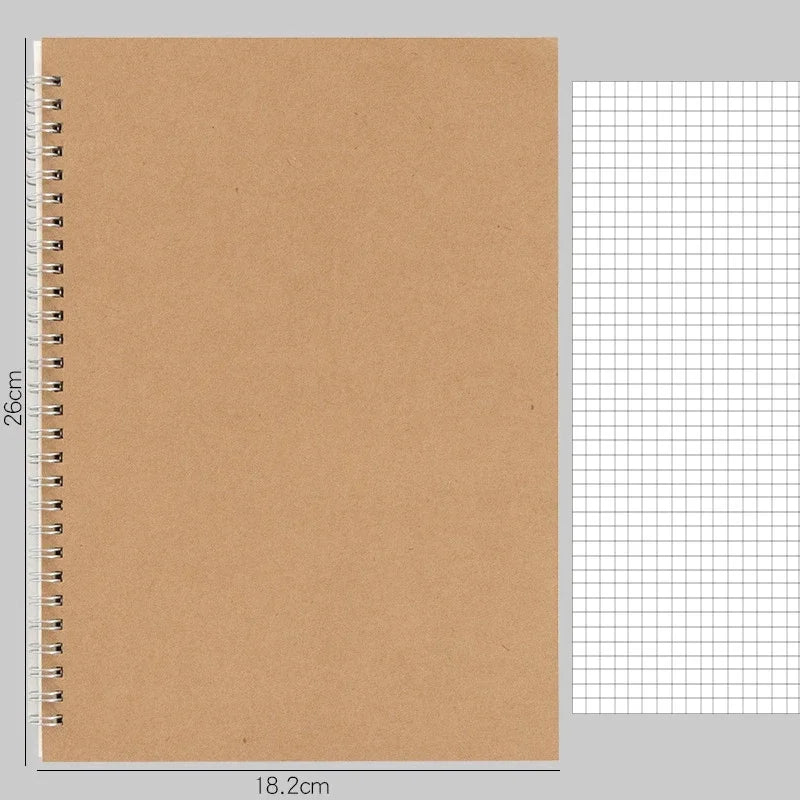 A4/A5/A6 Card Cover Note Book Dotted Grid Blank Student Daily Writing Plan Book Office Supplies Stationery Note Book