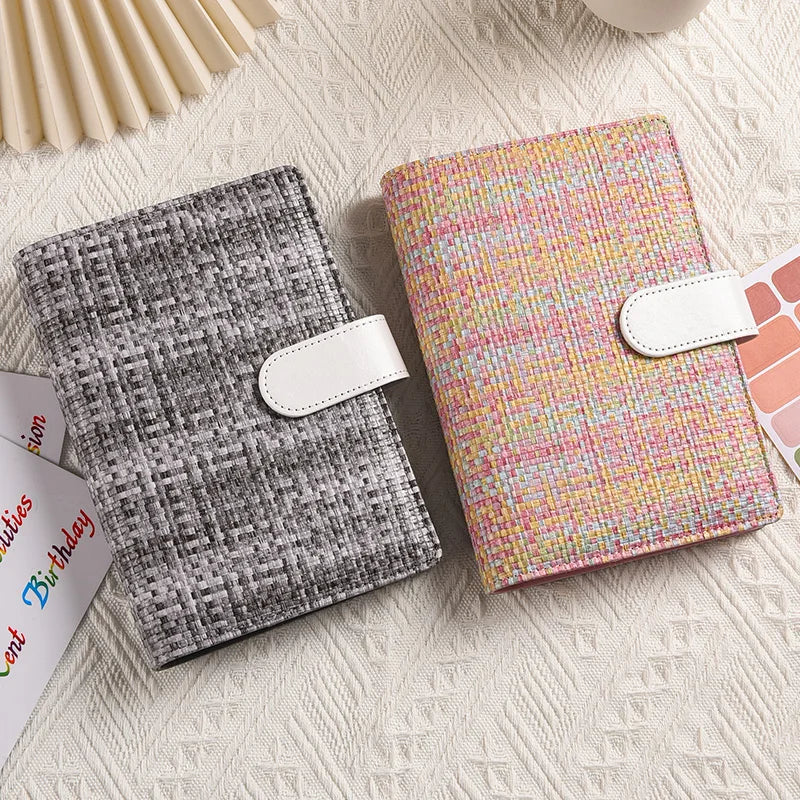 A6 Rainbow Knitting Pattern DIY Loose Leaft Binder Notebook Cover Diary Agenda Planner Paper Cover School Stationery