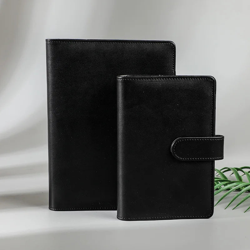 A5/A6 PU Leather Marbled Notebook Binder Budget Planner 6 Ring Binder Hand Ledger Cover School Stationery