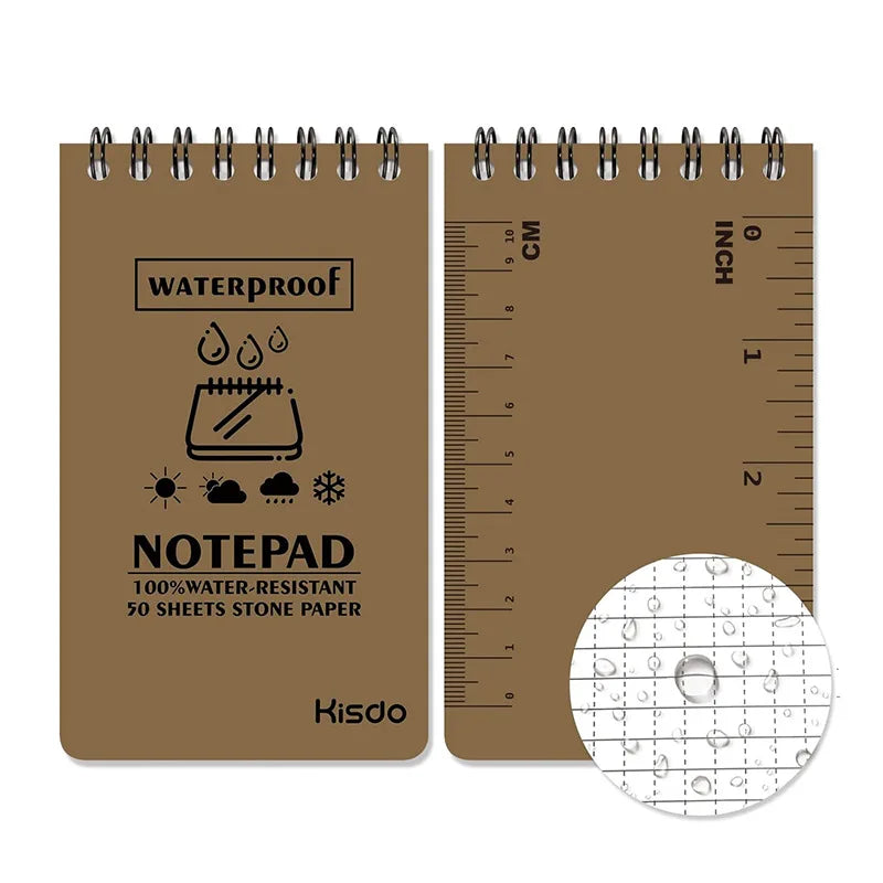 Camouflage Printing Tactical Note Book All Weather Notebook Stone Paper Material Spiral Memo Pad Writing Paper in Rain
