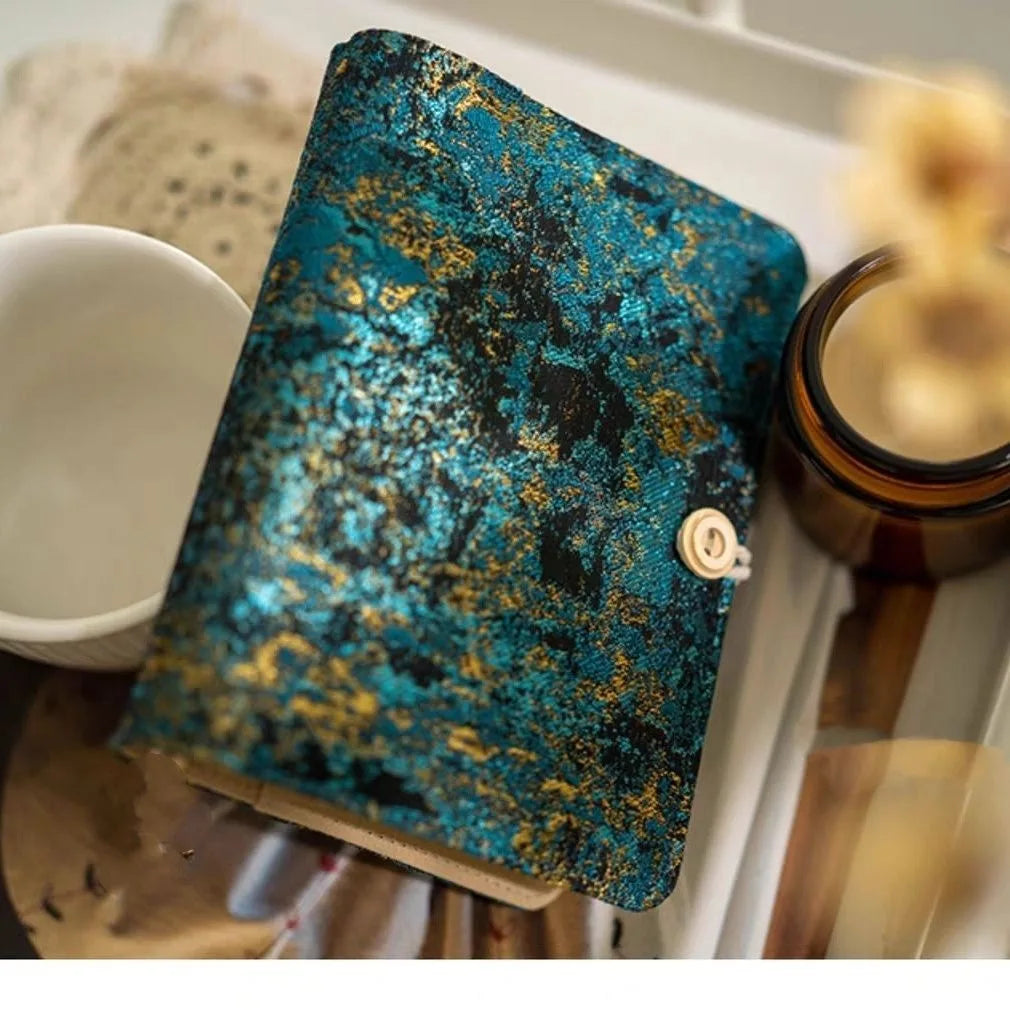A5 & A6 Fabric cover notebook loose-leaf notepad binder mysterious realm diary ,with 90 blank inner pages