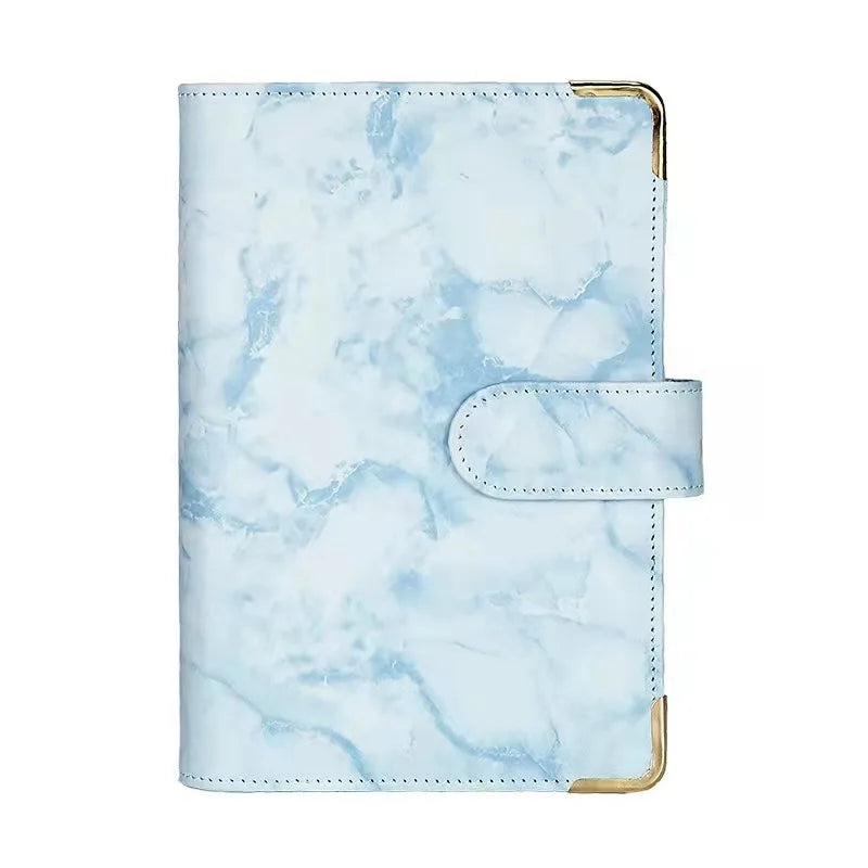 A5 A6 Marble Pink PU Binder Notebook DIY Binder Notebook Cover Diary Agenda Planner Paper Cover School Stationery