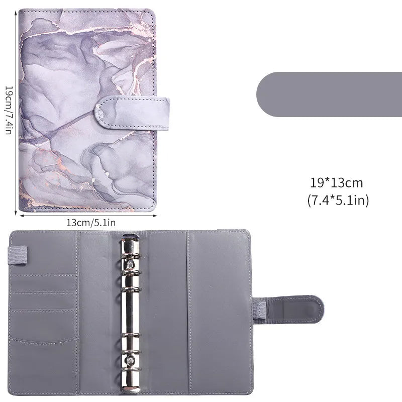 A6 A7 Marble Colorful Money Budget Planner Binder Cover Diary Agenda Planning Paper Cover School Stationery