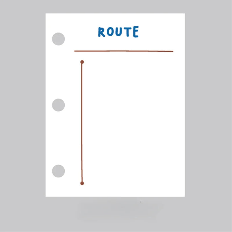 A8 3Holes Loose Leaf Notebook Refill Spiral Binder Inner Page Weekly Monthly To Do Inside Paper Stationery