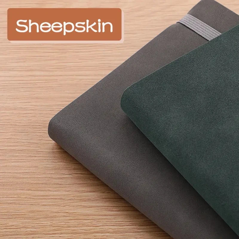 256 pages Sheepskin A5 Notebook Notepad Diary Business Journal Planner Agenda Organizer Note Book Office School Supplies