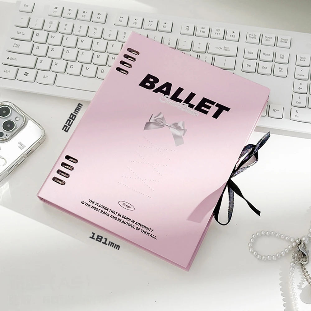 A5 Loose-Leaf Notebook Bow Detachable Notebook Binder Lined Book Spiral Note Book School Student Supplies