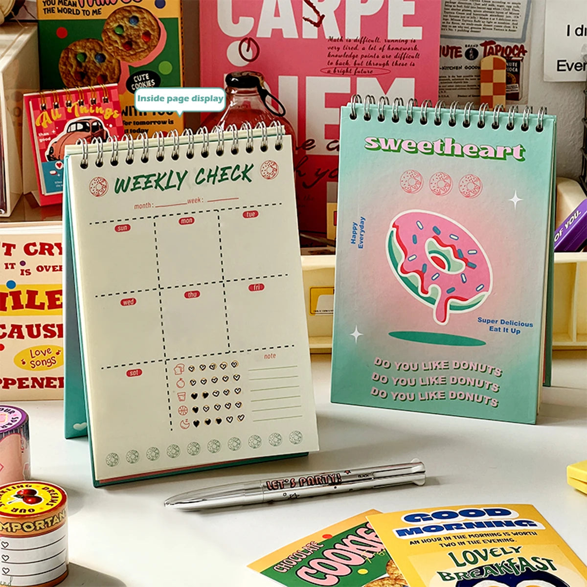 Daily/Weekly Coil Planner 120 Sheets Agenda Diary Supplies 2023 Study School Supplies for Students Back to School