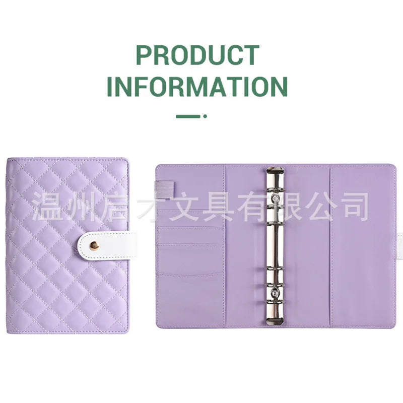 A6 Blcak White DIY Binder Notebook Cover Diary Agenda Planner Paper Cover School Stationery