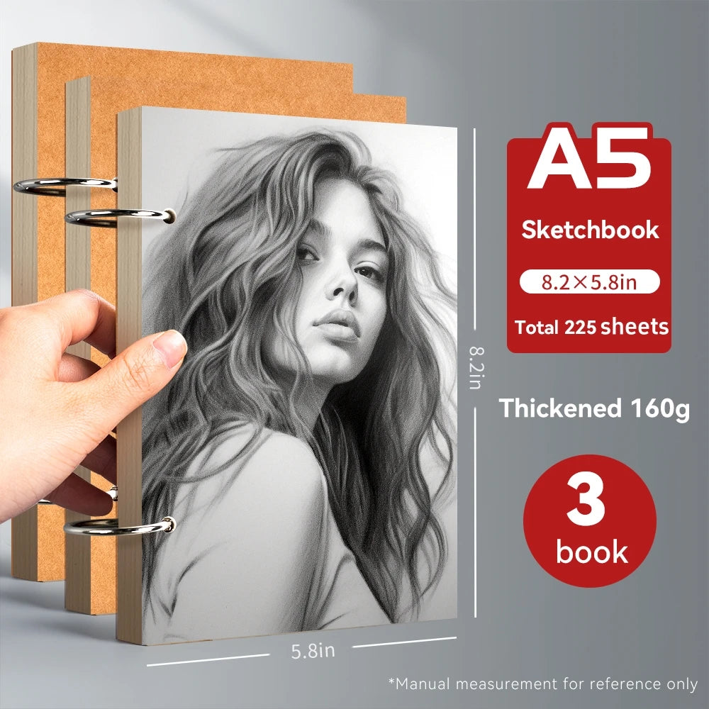 Professional Sketchbook Thick Drawing Paper 32k Artist Graffiti Painting Notebooks For Students Art Supplies Spiral Notebook A5