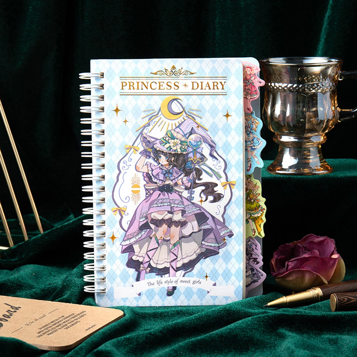 A5 Coil Book Bronzing Cover Anime Characters Kawaii Journal Notebook Writing Pads Korean Stationery for Students School Supplies