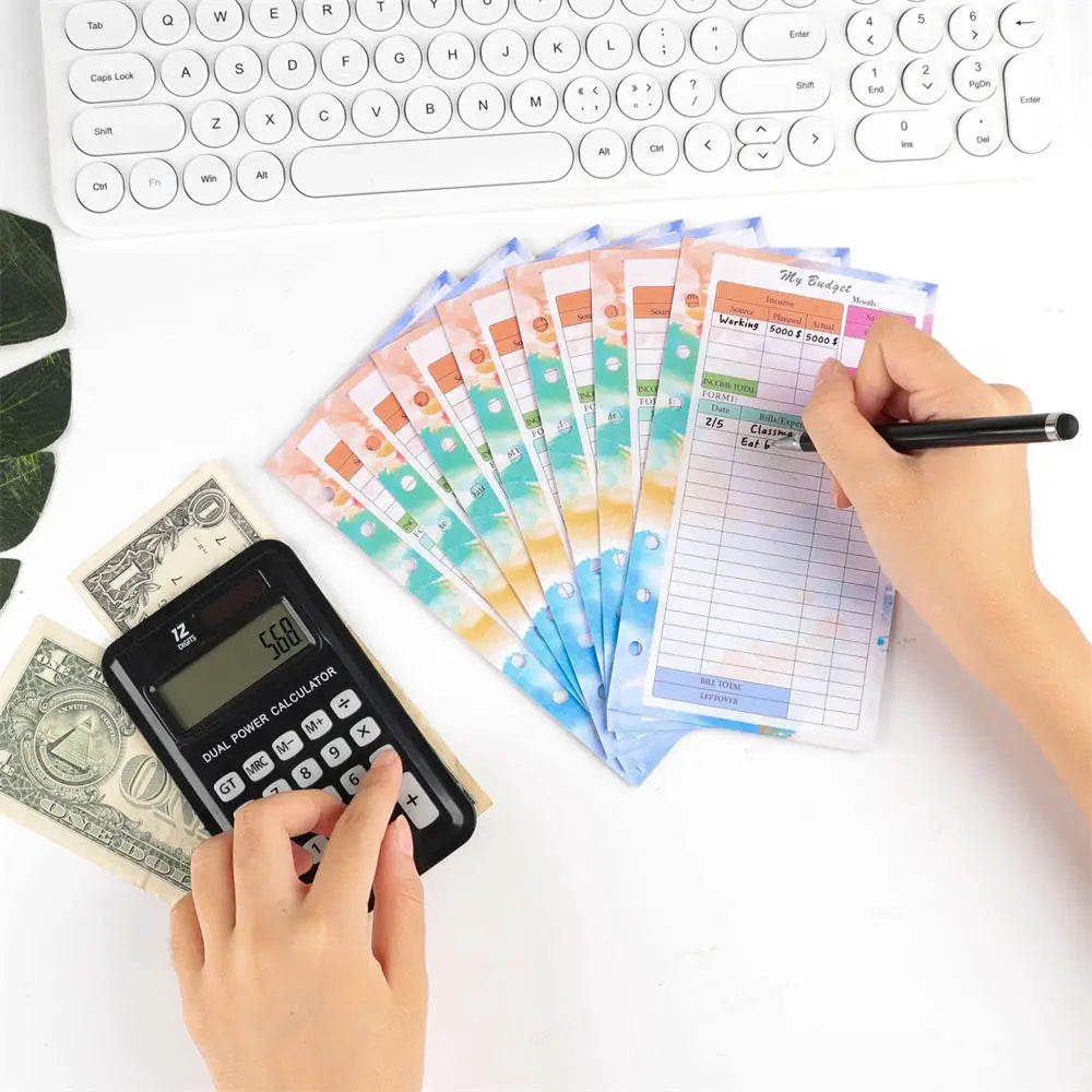 A6 Loose Leaf Notebook Refill Spiral Binder Inner Page Budget Page Monthly Weekly Daily Planner Agenda To Do Line Inside Paper