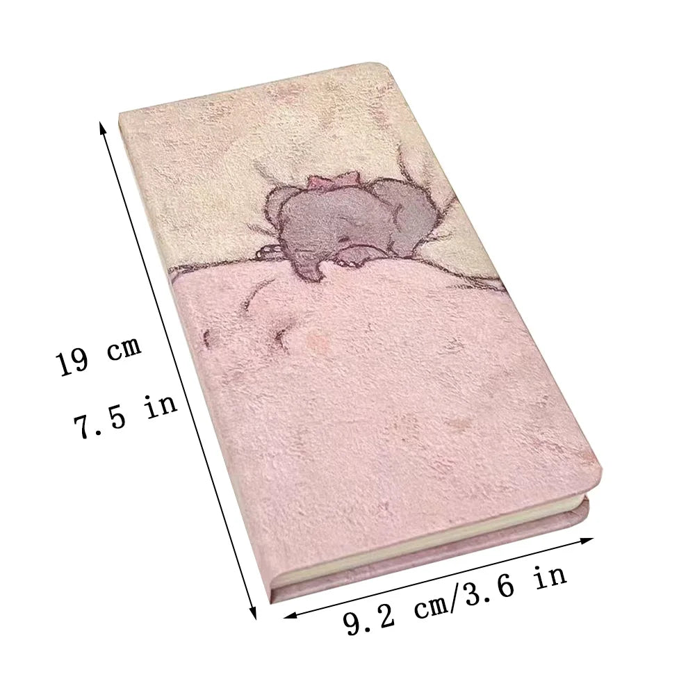 Cute Little Elephant Schedule Planning Notebook Color Inner Page Cartoon illustration Daily Planner Portable Pocket Book
