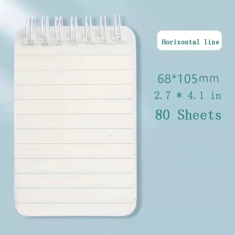 A7 Mini Notebook Portable Pocket Memo Simple Small Notepad Coil Booklet Office Stationery