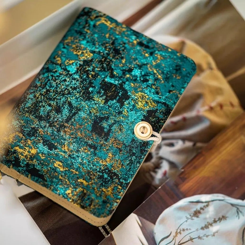 A5 & A6 Fabric cover notebook loose-leaf notepad binder mysterious realm diary ,with 90 blank inner pages